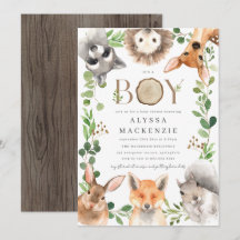 Wald-Baby-Shower-Einladung