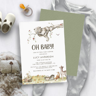 Wald-Baby-Shower-Einladung Einladung