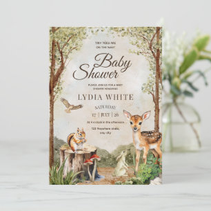 Wald-Baby Shower-Einladung, geschlechtsneutral Einladung