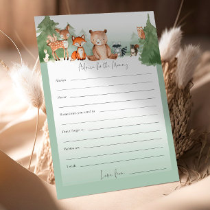 Wald-Baby Shower Ratschläge für die werdende Mutte