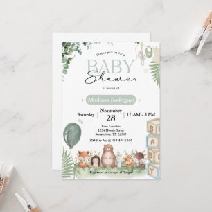 Wald-Babyparty-Einladung Einladung