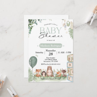 Wald-Babyparty-Einladung Einladung