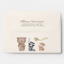 Wald-Babyparty-Personalisierte Rücksendeadresse