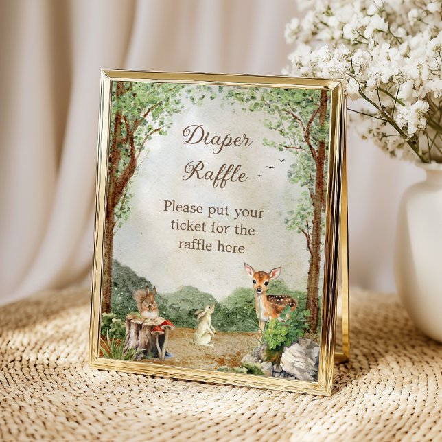 Wald-Babyparty-Windel-Raffle-Poster Poster (Von Creator hochgeladen)