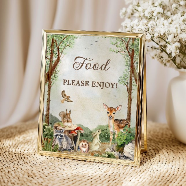 Wald-Babyshower-Essens-Tischplakat Poster (Von Creator hochgeladen)