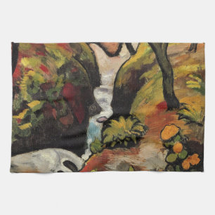 Wald Bach von August Macke Vintage Expressionismus Handtuch