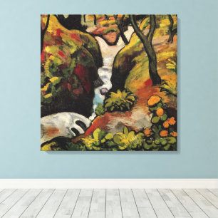 Wald Bach von August Macke Vintage Expressionismus Leinwanddruck