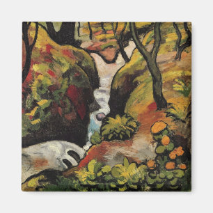 Wald Bach von August Macke Vintage Expressionismus Magnet