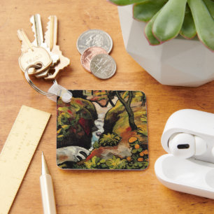 Wald Bach von August Macke Vintage Expressionismus Schlüsselanhänger