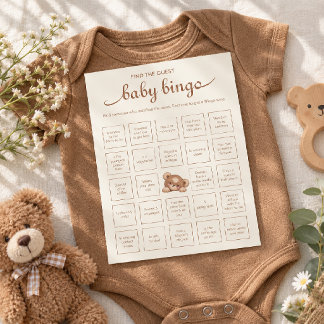 Wald-Bär findet das Gast-Baby-Bingo-Spiel