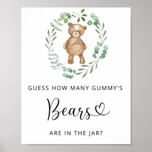 Wald-Bärchen rate wie viele GUMMI-Bären Poster