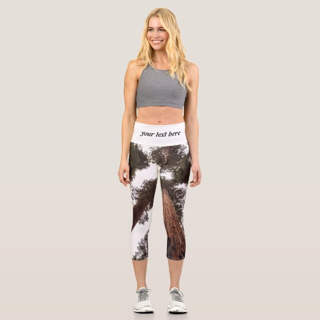 Wald, Baum Capri Leggings (Vorderseite)