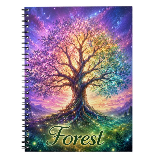 Wald Baum des Lebens Notizbuch Notizblock (Vorderseite)