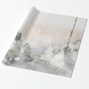 Wald Baum Waldland Schnee Geschenkpapier