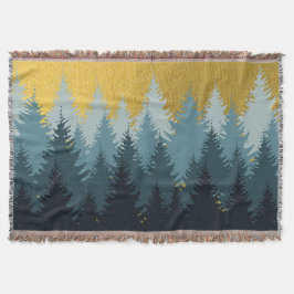 Wald Bäume Goldene Landschaft Decke