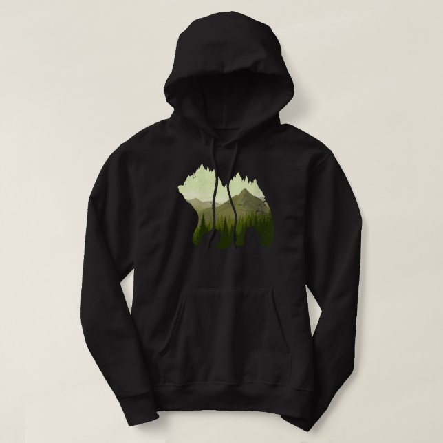 Wald Bäume im Freien Natur Tierwelt Hoodie (Design vorne)