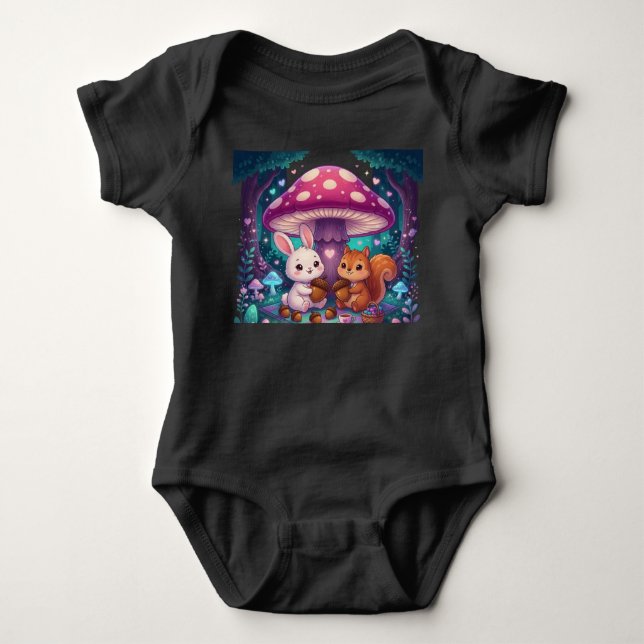Wald Beste Freunde Baby Strampler (Vorderseite)