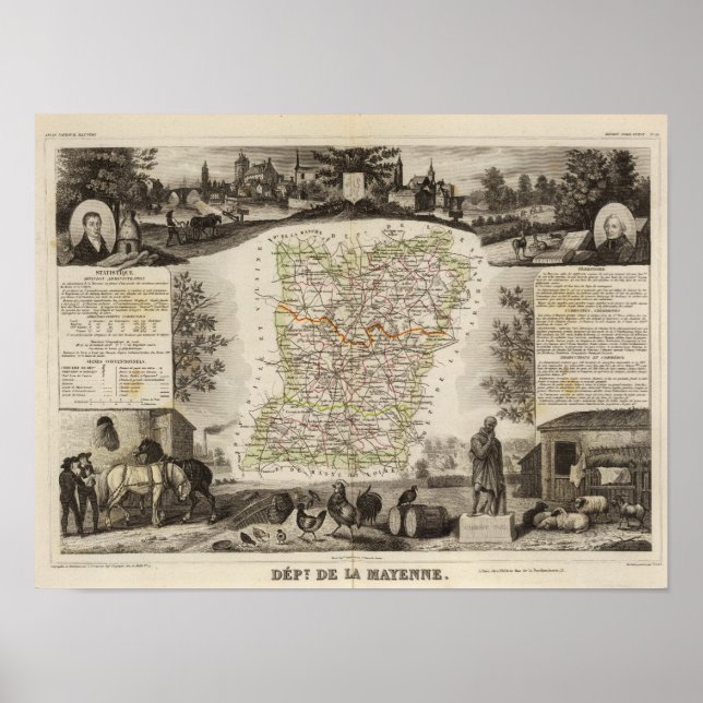 Wald, Bezirksgrenzen Poster (Vorne)