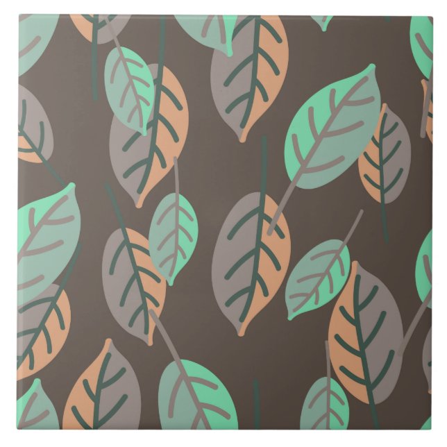 Wald Blätter Keramik Fliesen (Vorderseite)