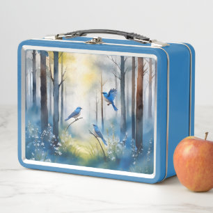 Wald Blaurücken-Malerische Waldlandschaft Metall Brotdose