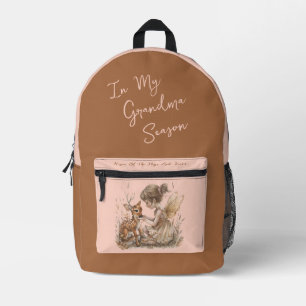 Wald-Blush-Oma-Spitznahme-Milestone Bedruckter Rucksack