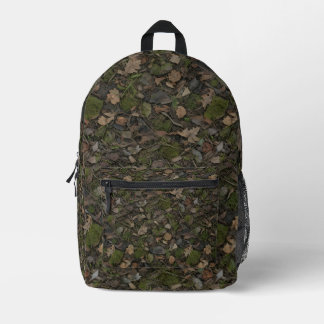 Wald boden camouflage | Moos, Blatt & Waldjäger Bedruckter Rucksack
