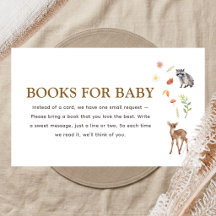 Wald Boho Baby Shower Bücher für Baby