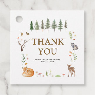 Wald-Boho-Babyshower-Geschenkanhänger Geschenkanhänger