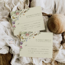 Wald Boho Vintage Botanische Wildblumen Hochzeit