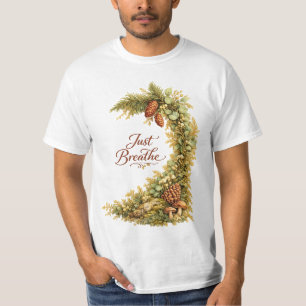 Wald-Botanik-T-Shirt "Einfach atmen" für Männer T-Shirt