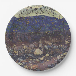 Wald Brook bei Leissigen, Schweiz (Landschaft) Pappteller