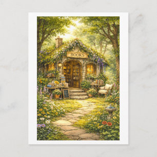 Wald Buchhandlung Postkarte