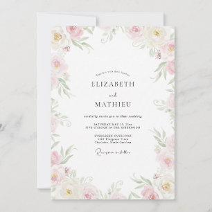 Wald-Butter-Gelb-Wildblumen-Hochzeit Einladung