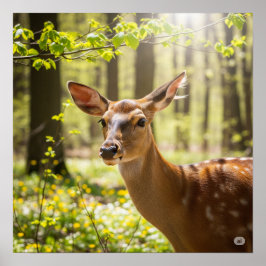 Wald Deer Poster