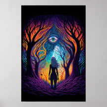 Wald der Augen Surrealer Poster | Trippy 1