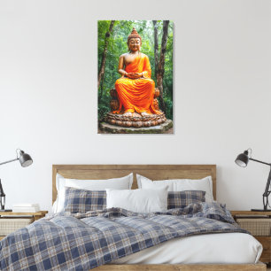 Wald der Ruhe: Das Heiligtum des Buddha Leinwanddruck