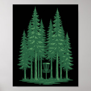Wald-Disc-Golf-Szene Für Disc Poster