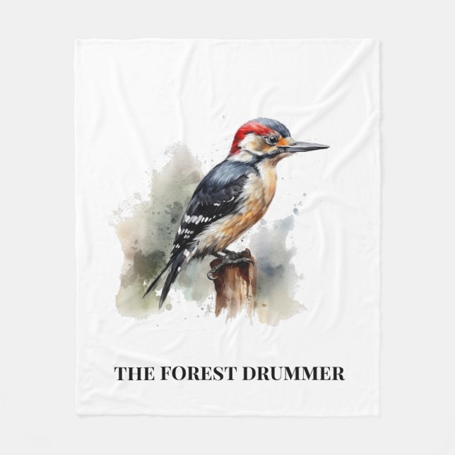 Wald-Drummers-Cabin-Rückzugsort Fleecedecke (Vorderseite)