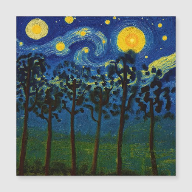 Wald Echos der Unendlichkeit - Eine Waldlandschaft Magnetkarte (Vorderseite)