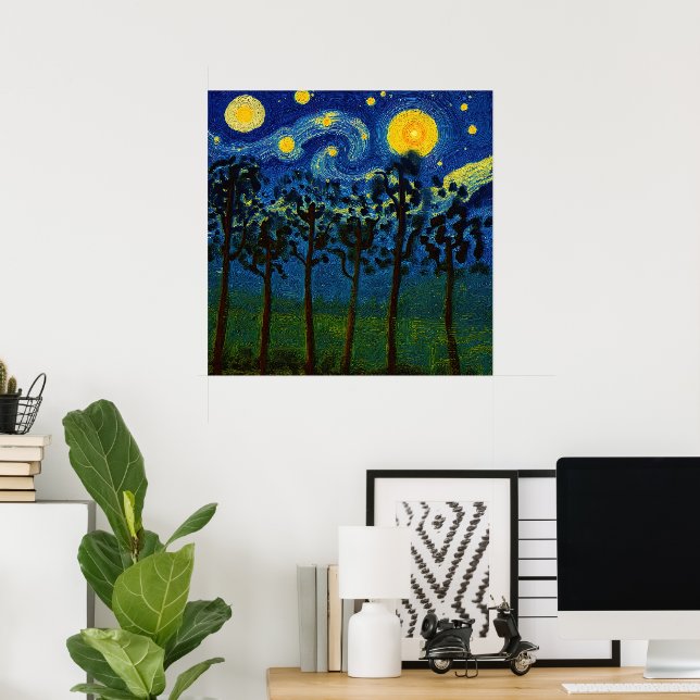 Wald Echos der Unendlichkeit - Eine Waldlandschaft Poster (Heimbüro)