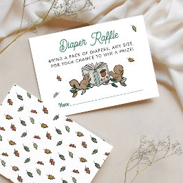Wald Eichhörnchen Storybook Diaper Raffle Begleitkarte
