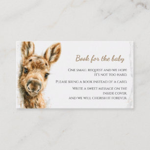 Wald-Elch-Baby-Shower-Bücher-fürs-Baby-Karte Visitenkarte