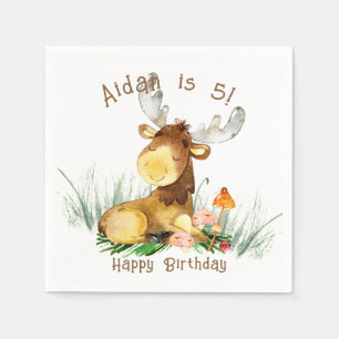 Wald Elche Niedliche Geburtstag Serviette