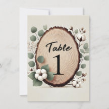 Wald Eukalyptus Baumwolle Rustikale Tischnummer