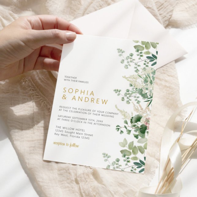 Wald Eukalyptus Greenery Hochzeit Einladung (Von Creator hochgeladen)
