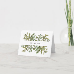 Wald-Eukalyptus-Grün-Hochzeit-Dankeschön Karte