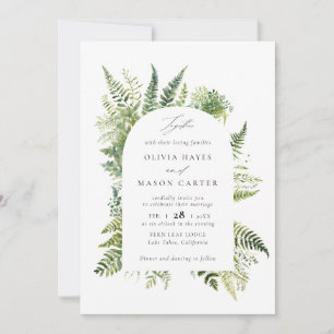 Wald Farn Berg Waldland 2 Elegante Hochzeit Einladung