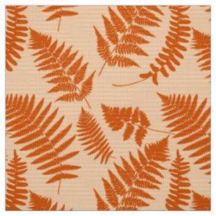 Wald-Farn-Muster, Pastellorange Stoff