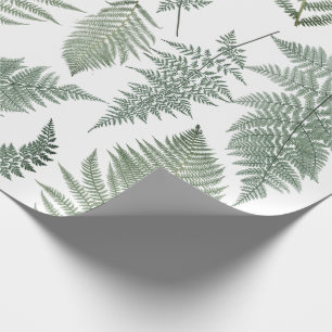 Wald-Farnblätter Vintage-Grün Botanik Geschenkpapier