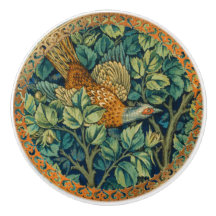 Wald-Fasan Blau Grüne Blätter Jugendstil